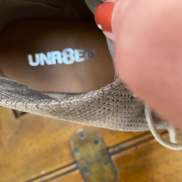 A pair of Light Tan Suede Wedge Short Boots - Picture 2 of 4